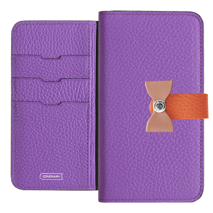 Genuine leather 32 colors Italian shrink leather 4-way belt & ribbon decoration notebook-style case Google Pixel series