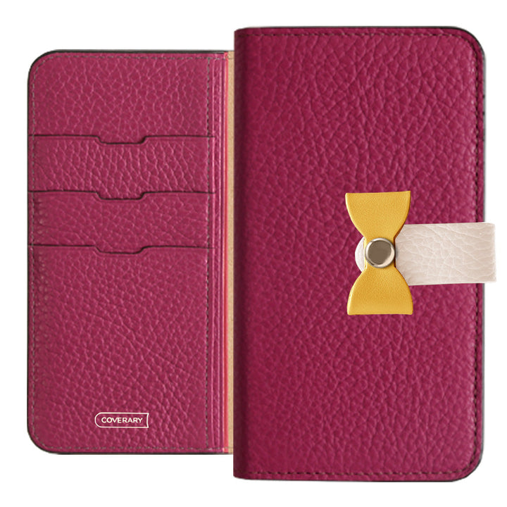 Cuir véritable 32 couleurs cuir italien grainé ceinture 3-en-1 et décoration ruban étui portefeuille pour la série Google Pixel