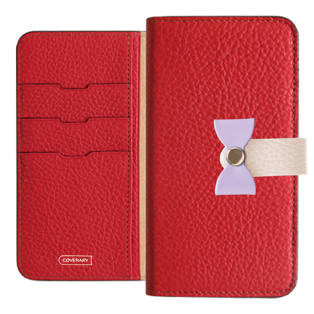 Cuir véritable 32 couleurs cuir italien grainé ceinture 3-en-1 et décoration ruban étui portefeuille pour la série Google Pixel