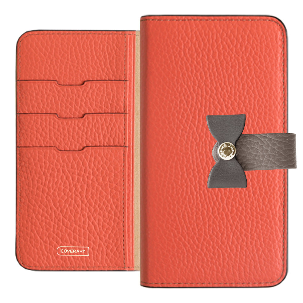 Genuine leather 32 colors Italian shrink leather 4-way belt & ribbon decoration notebook-style case Google Pixel series