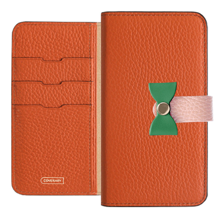 Cuir véritable 32 couleurs cuir italien grainé ceinture 3-en-1 et décoration ruban étui portefeuille pour la série Google Pixel