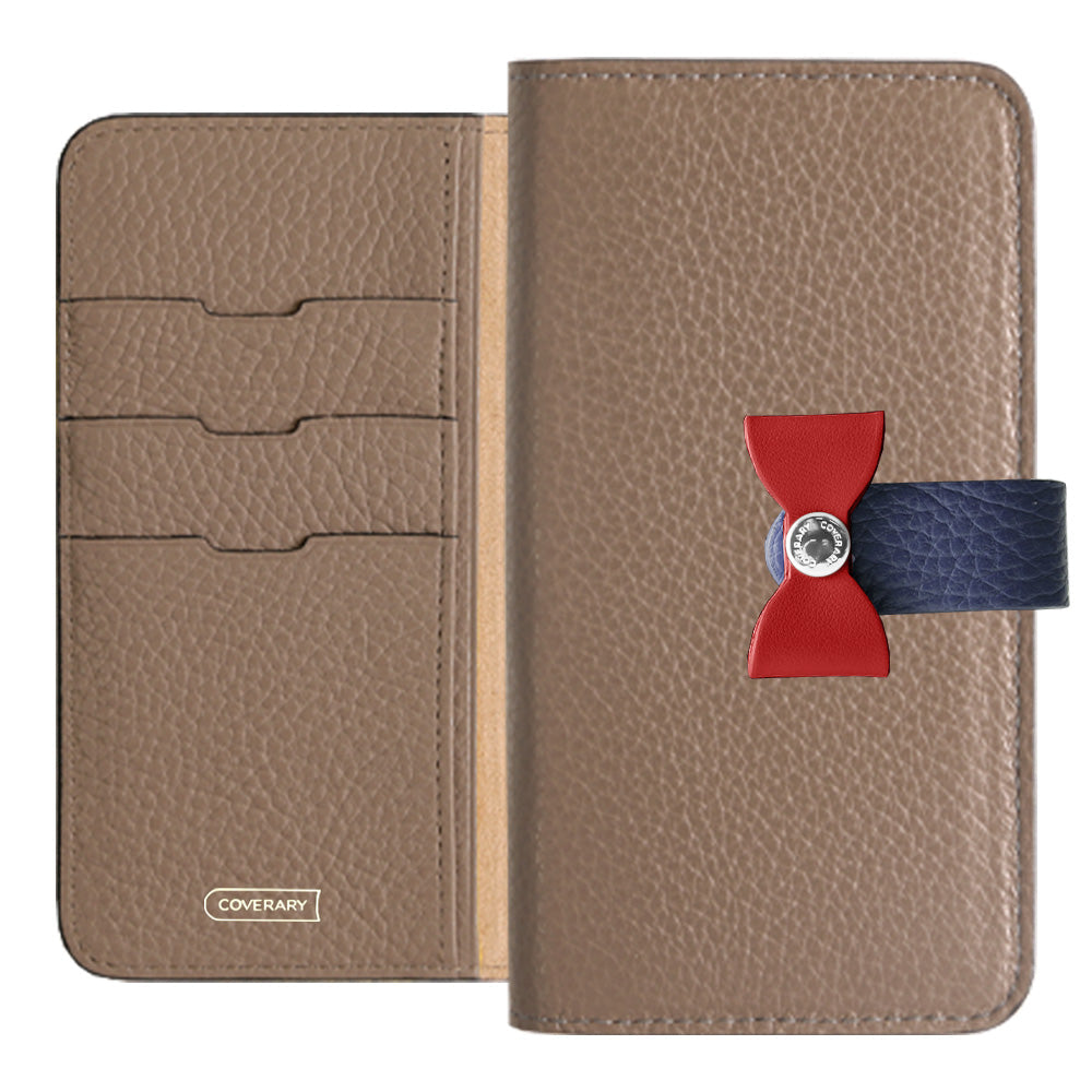 Genuine leather 32 colors Italian shrink leather 4-way belt & ribbon decoration notebook-style case Google Pixel series