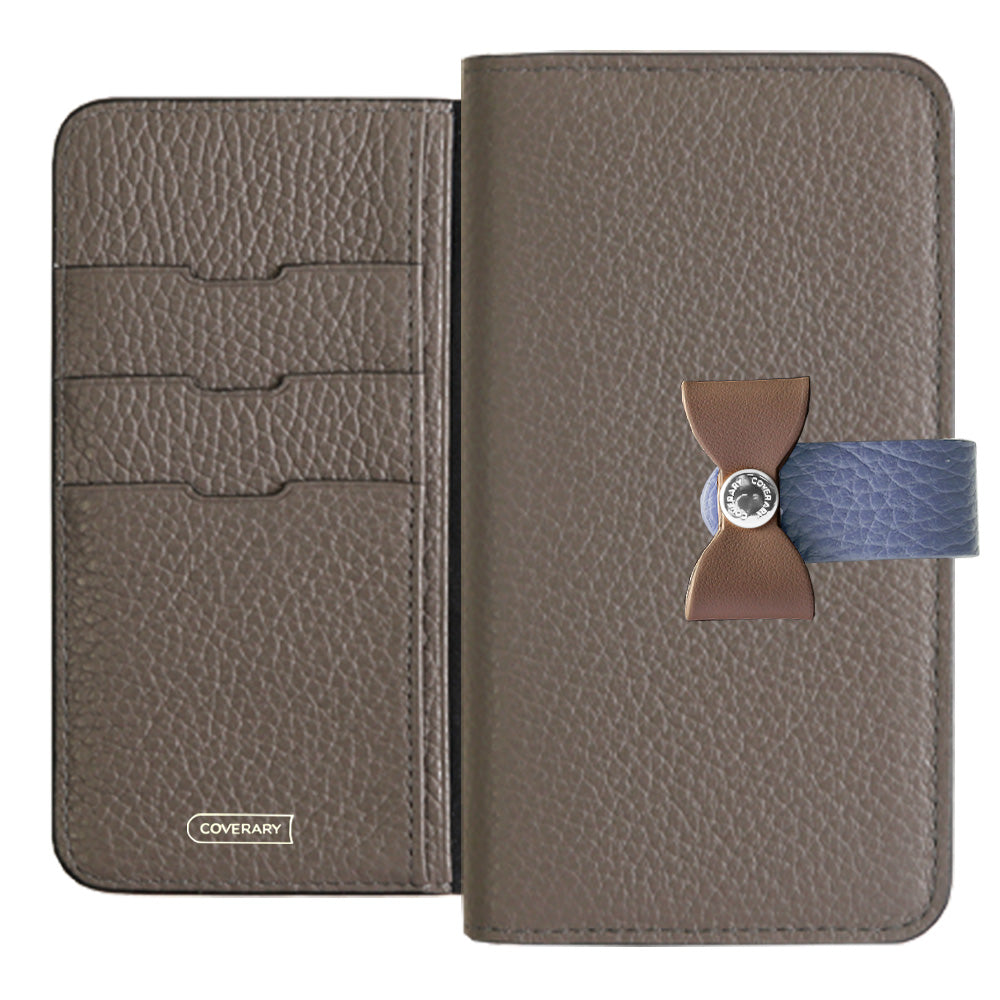 Genuine leather 32 colors Italian shrink leather 4-way belt & ribbon decoration notebook-style case Google Pixel series