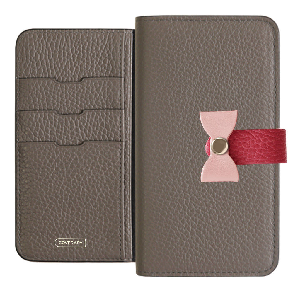 Cuir véritable 32 couleurs cuir italien grainé ceinture 3-en-1 et décoration ruban étui portefeuille pour la série Google Pixel