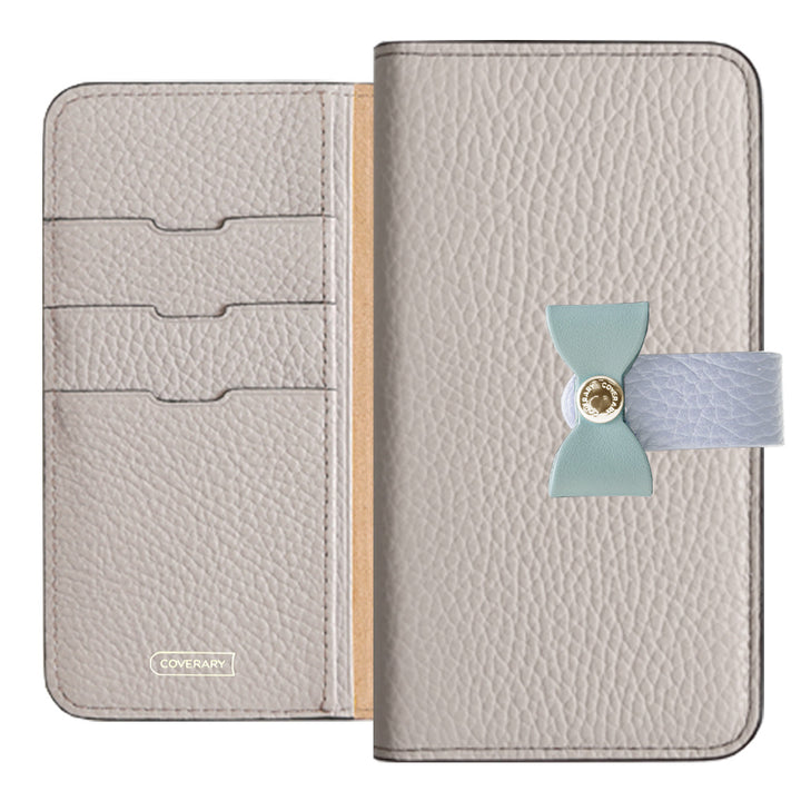 本革 32色 イタリアンシュリンクレザー 4wayベルト＆リボンデコ 手帳型ケース