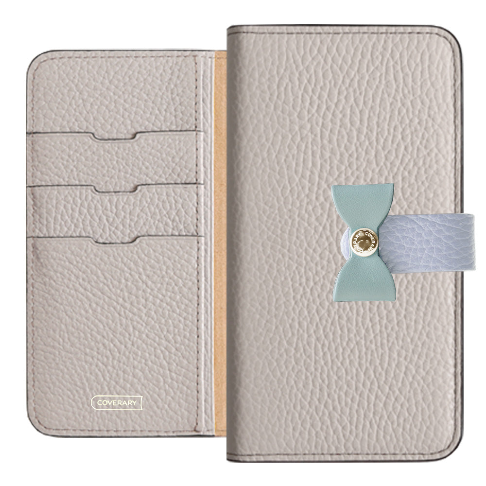 Cuir véritable 32 couleurs cuir italien grainé ceinture 4 voies & décoration ruban étui portefeuille série Xperia