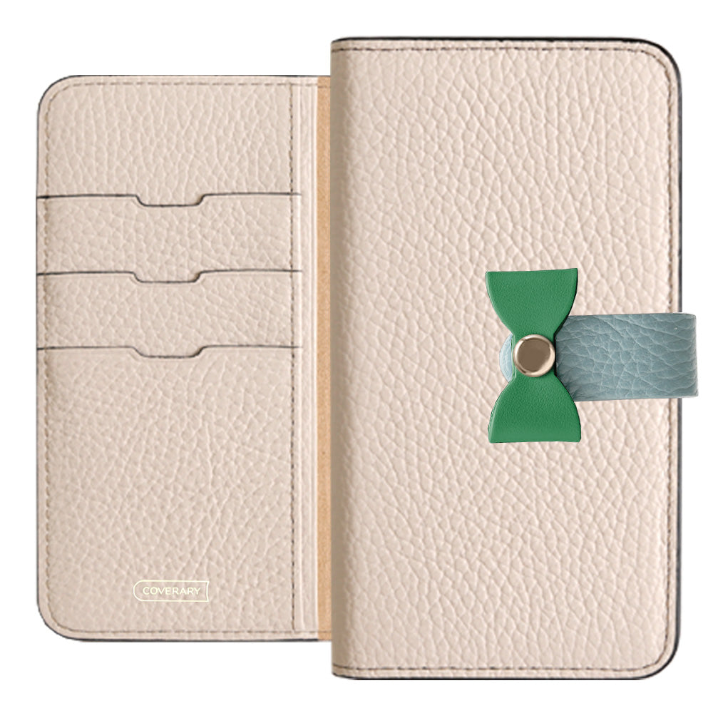 Cuir véritable 32 couleurs cuir italien grainé ceinture 3-en-1 et décoration ruban étui portefeuille pour la série Google Pixel