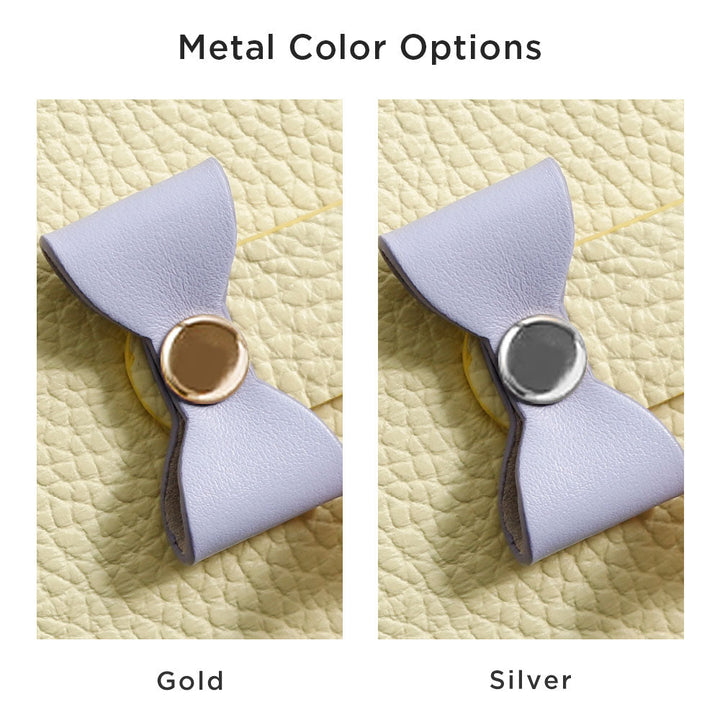 Cuir véritable 32 couleurs cuir italien grainé ceinture 3-en-1 et décoration ruban étui portefeuille pour série iPhone