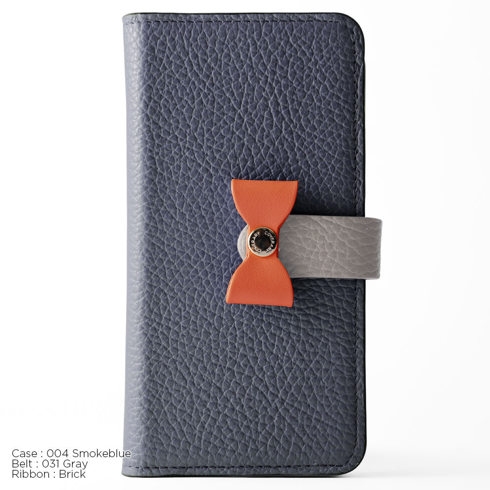 Cuir véritable 32 couleurs cuir italien grainé ceinture 4 voies & décoration ruban étui portefeuille série Xperia