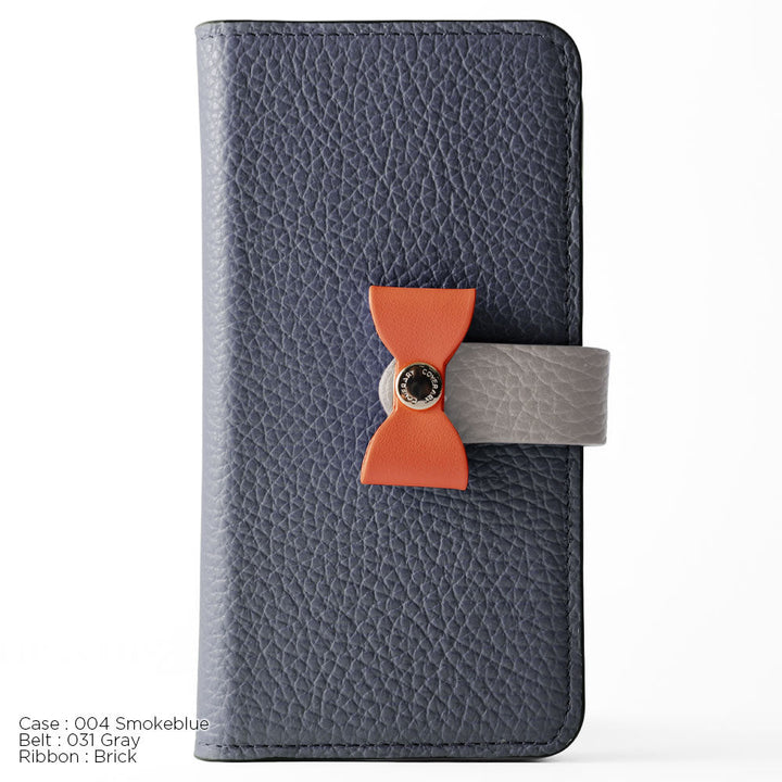 Genuine leather 32 colors Italian shrink leather 4-way belt & ribbon decoration notebook-style case Google Pixel series