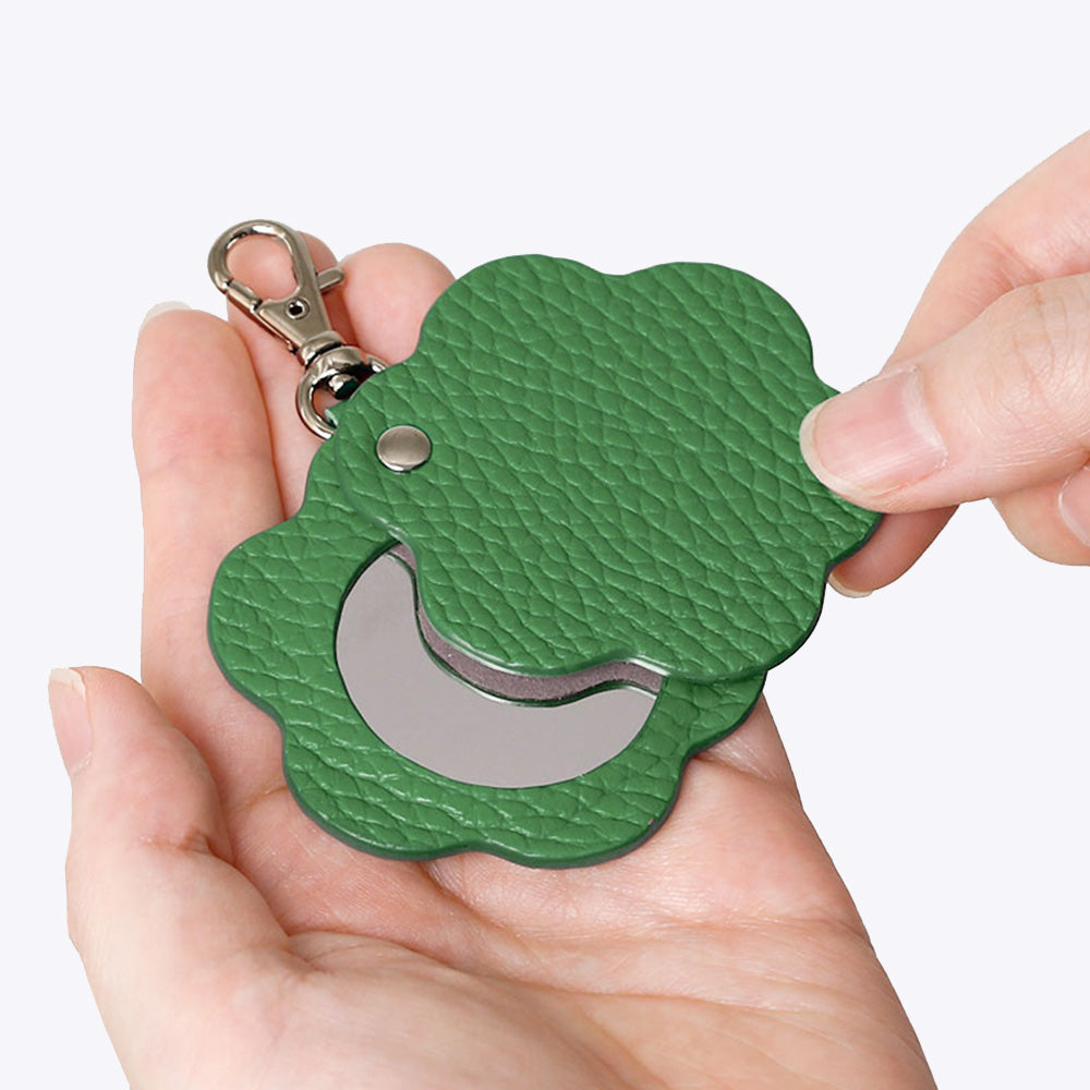 Genuine Leather 32 Colors Italian Shrink Leather Motif Mirror Charm with Shoulder Strap Notebook-style Case (with Belt) for Xperia Series