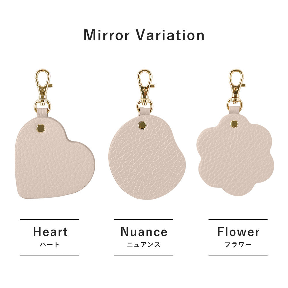 Genuine Leather 32 Colors Italian Shrink Leather Motif Mirror Charm with Shoulder Strap Notebook-style Case (with Belt) for Xperia Series