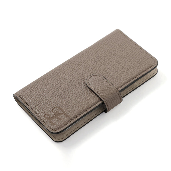 Genuine Leather Italian Shrink Leather Initial Stand Function Notebook-style Case (with Belt) for iPhone Series