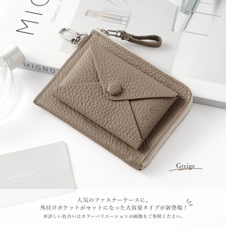 Genuine leather Italian shrink leather mini wallet with card pocket and hanging hook