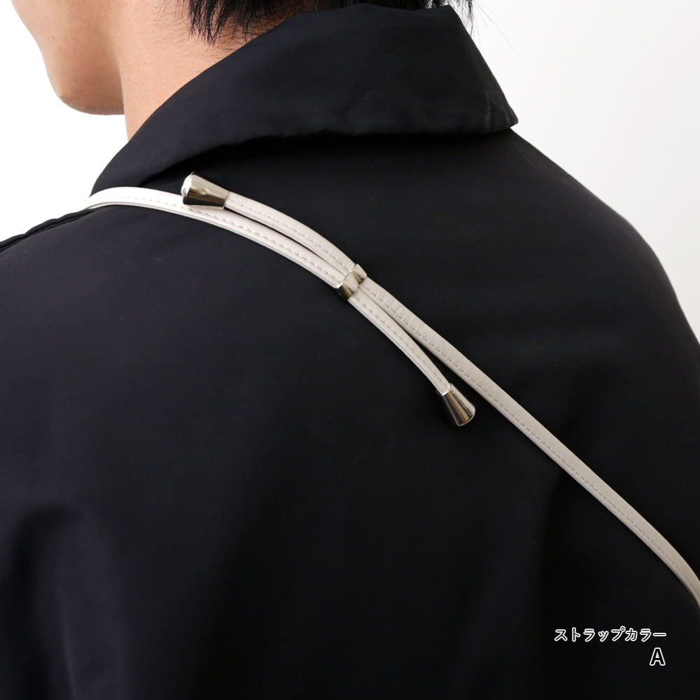 本革 イタリアンシュリンクレザー 3点セットC ミニウォレット&リングショルダーストラップ(金具あり)付き 背面ケース Xperiaシリーズ