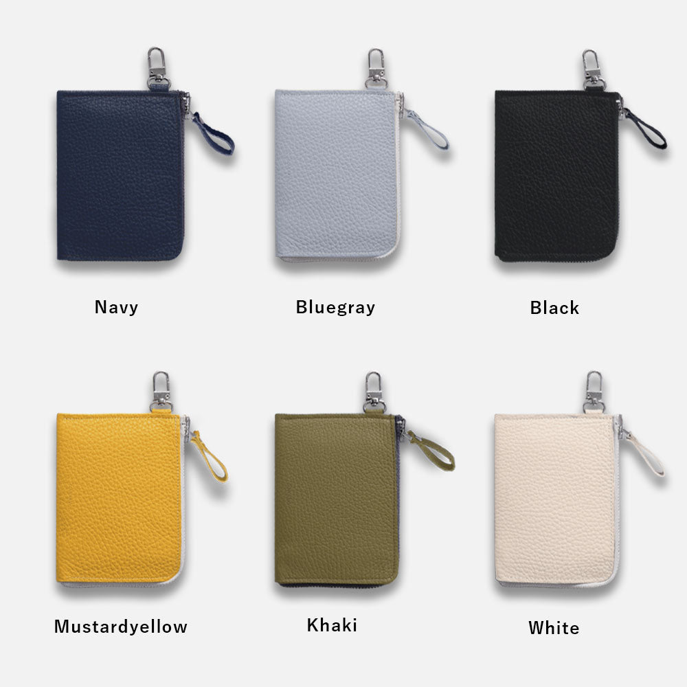 Ensemble 3 pièces en cuir italien grainé véritable C avec mini portefeuille et bandoulière à anneau (avec ferrures) pour coque arrière Galaxy série