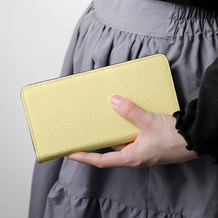 Genuine leather Italian shrink leather with half pocket cover dot pattern back case Xperia series