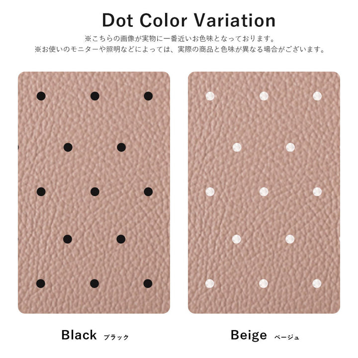 Genuine leather Italian shrink leather half pocket cover with dot pattern back case Google Pixel series