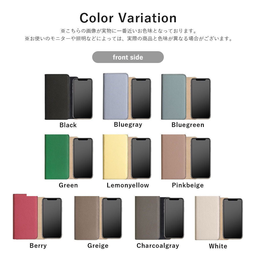 本革 32色 イタリアンシュリンクレザー ハーフポケットカバー付き ギンガムチェック柄 背面ケース iPhoneシリーズ