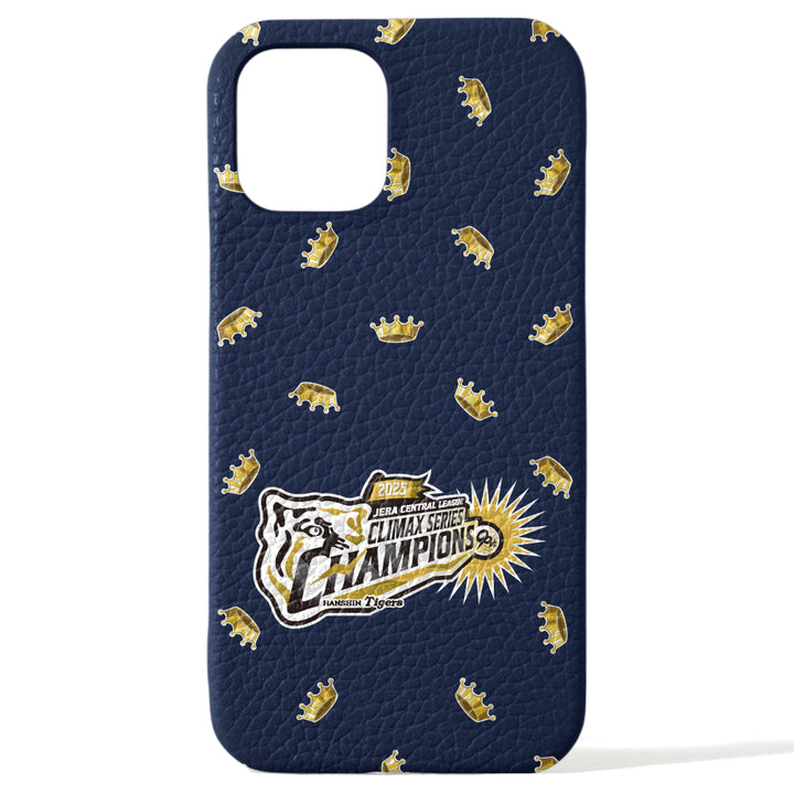 【期間限定】Hanshin Tigers × COVERARY 2025CS logo de victoire motif complet cuir véritable 32 couleurs cuir italien grainé coque arrière