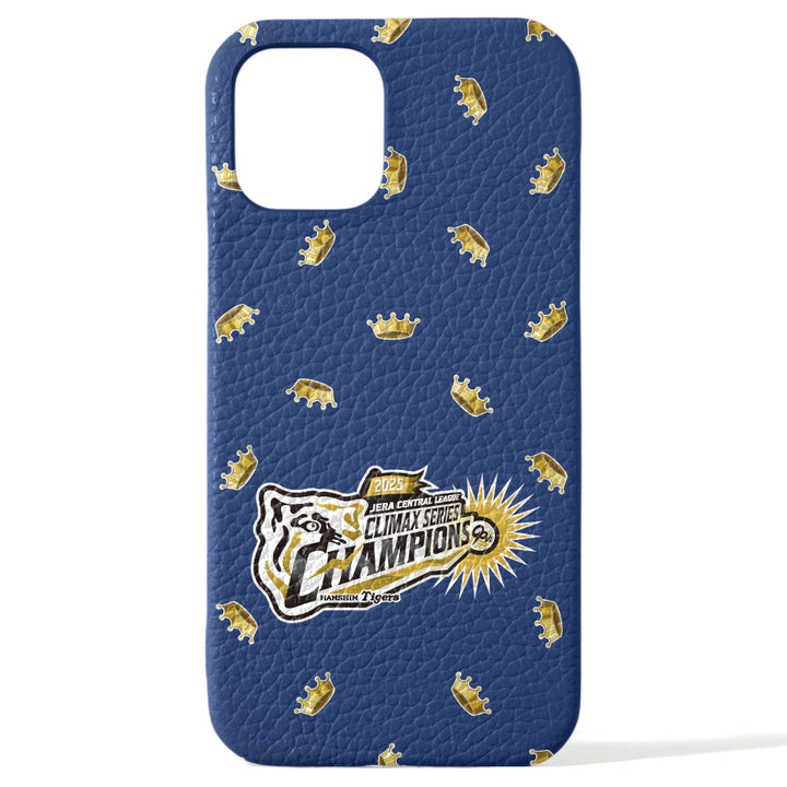 【期間限定】Hanshin Tigers × COVERARY 2025CS logo de victoire motif complet cuir véritable 32 couleurs cuir italien grainé coque arrière
