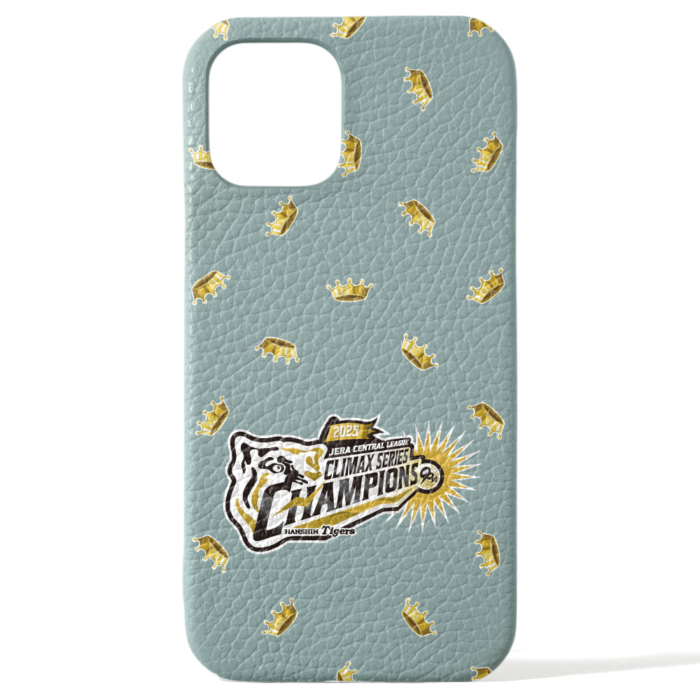 【期間限定】Hanshin Tigers × COVERARY 2025CS logo de victoire motif complet cuir véritable 32 couleurs cuir italien grainé coque arrière