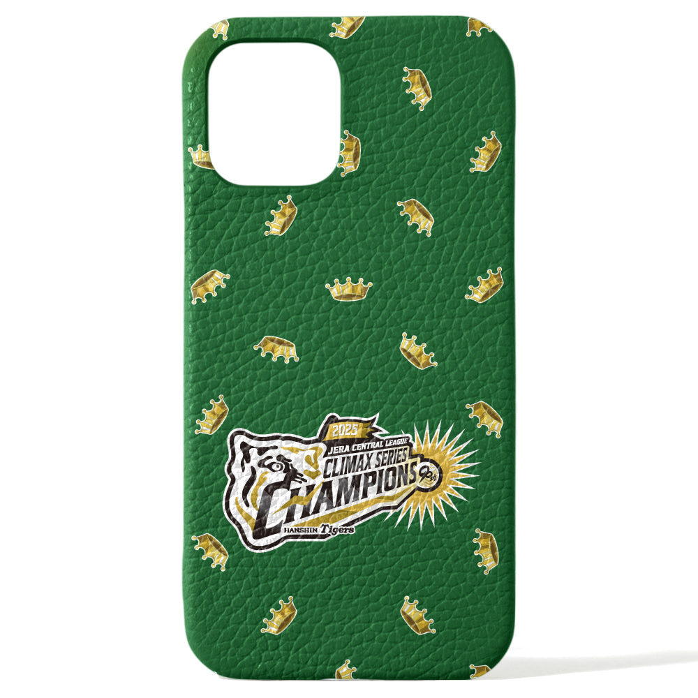 【期間限定】Hanshin Tigers × COVERARY 2025CS logo de victoire motif complet cuir véritable 32 couleurs cuir italien grainé coque arrière