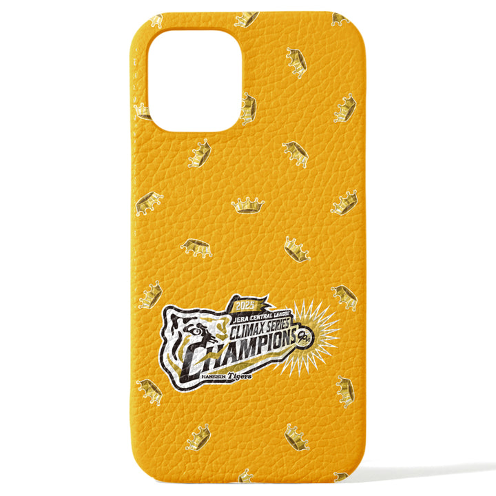 【期間限定】Hanshin Tigers × COVERARY 2025CS logo de victoire motif complet cuir véritable 32 couleurs cuir italien grainé coque arrière