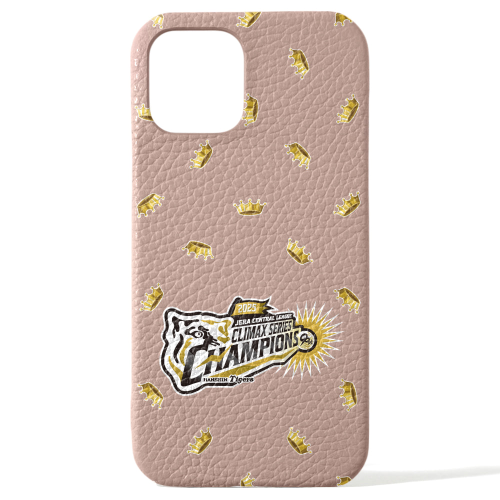 【期間限定】Hanshin Tigers × COVERARY 2025CS logo de victoire motif complet cuir véritable 32 couleurs cuir italien grainé coque arrière