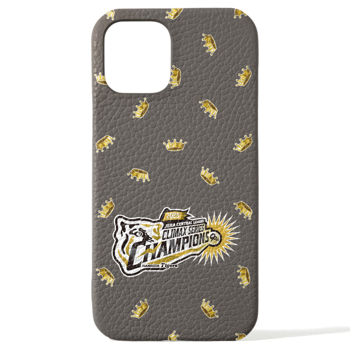 【期間限定】Hanshin Tigers × COVERARY 2025CS logo de victoire motif complet cuir véritable 32 couleurs cuir italien grainé coque arrière