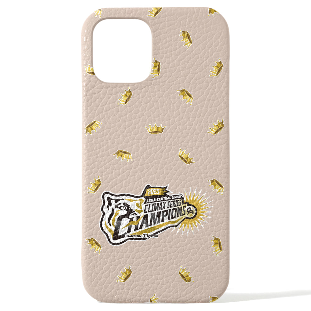 【期間限定】Hanshin Tigers × COVERARY 2025CS logo de victoire motif complet cuir véritable 32 couleurs cuir italien grainé coque arrière