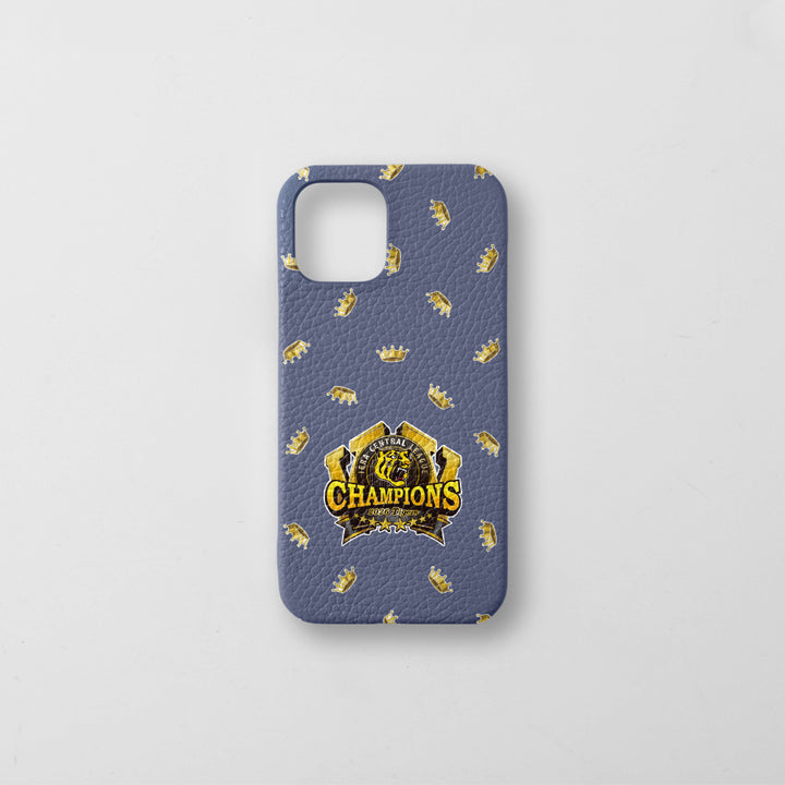 [Limited Time] Hanshin Tigers × COVERARY 2026 League Championship Logo All-Over Print Genuine Leather Italian Shrink Leather Back Case