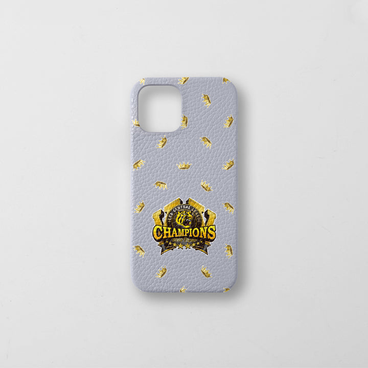 [Limited Time] Hanshin Tigers × COVERARY 2026 League Championship Logo All-Over Print Genuine Leather Italian Shrink Leather Back Case
