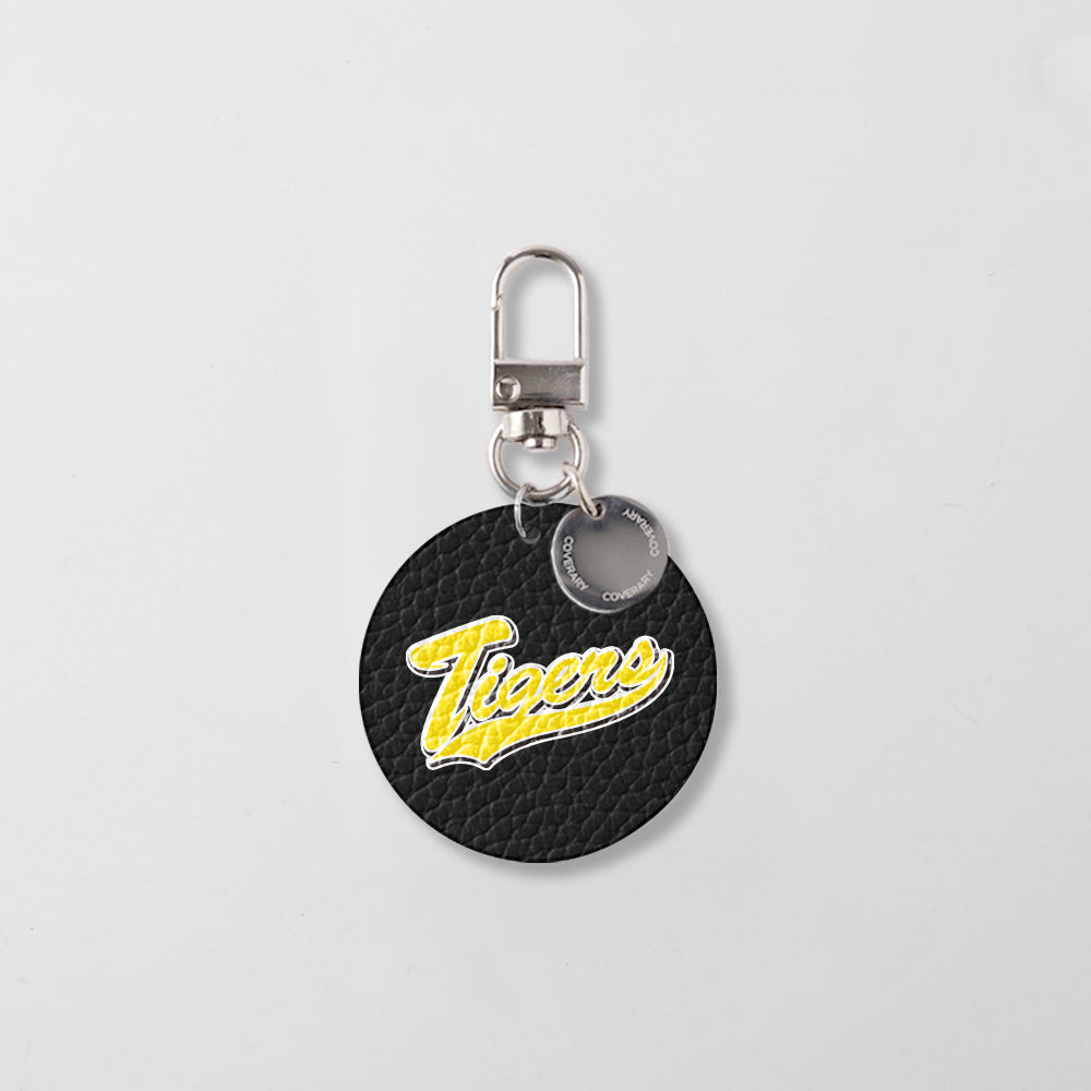 Hanshin Tigers × COVERARY Charme à motif collaboratif en cuir véritable