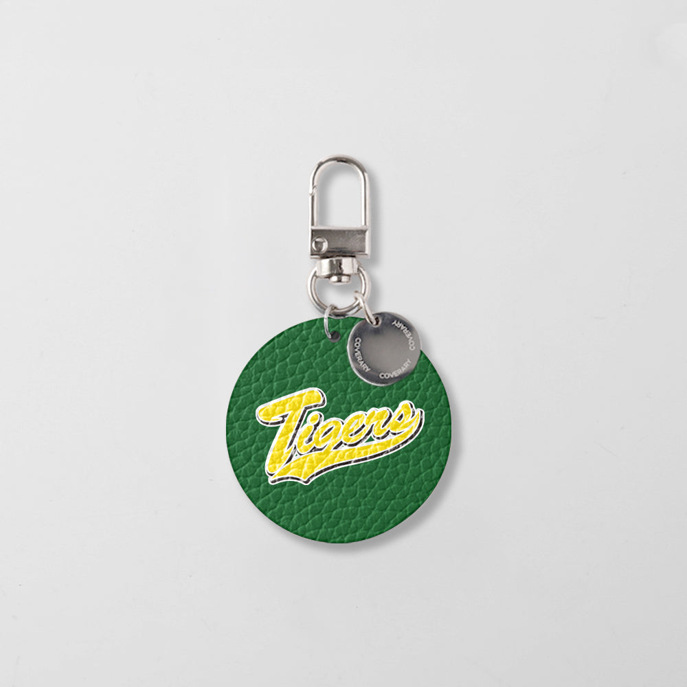 Hanshin Tigers × COVERARY Charme à motif collaboratif en cuir véritable