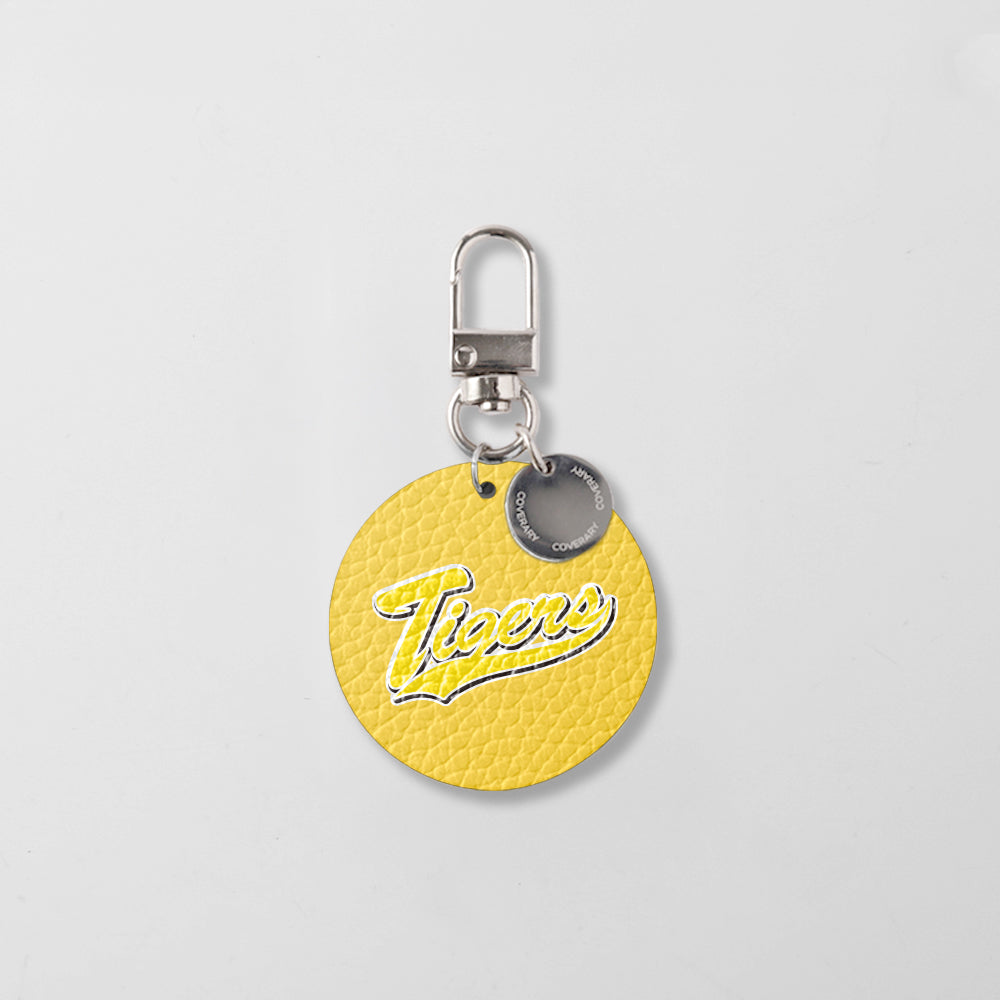 Hanshin Tigers × COVERARY Charme à motif collaboratif en cuir véritable