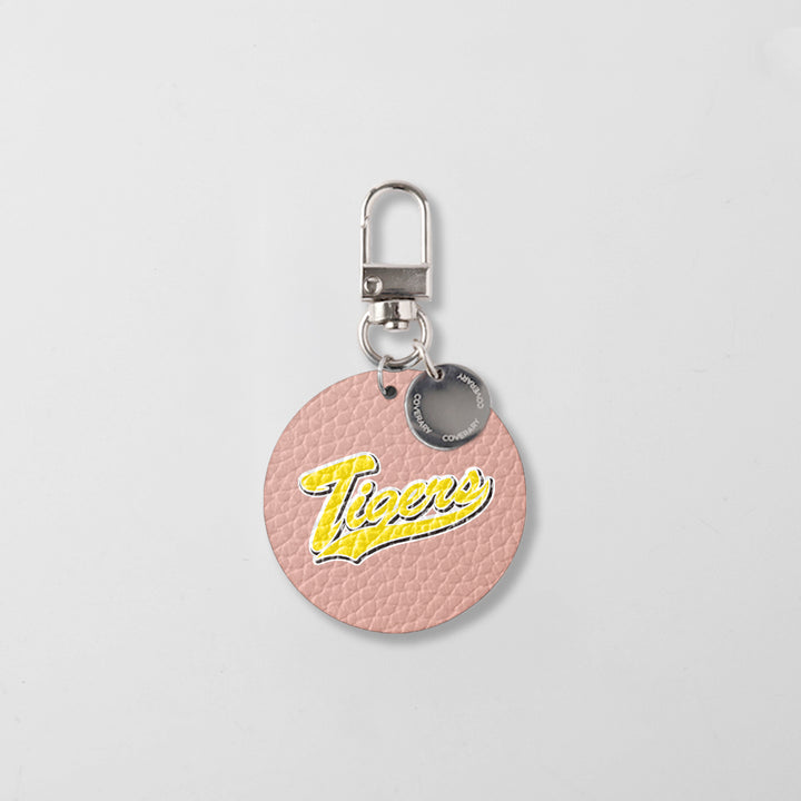 Hanshin Tigers × COVERARY Charme à motif collaboratif en cuir véritable