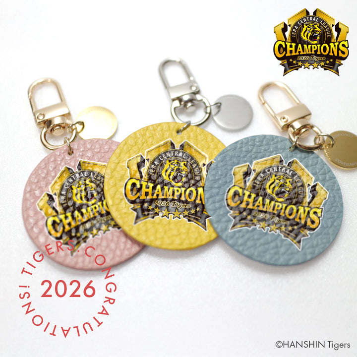 【期間限定】阪神タイガース × COVERARY 2026リーグ優勝ロゴ 本革 イタリアンシュリンクレザー モチーフチャーム