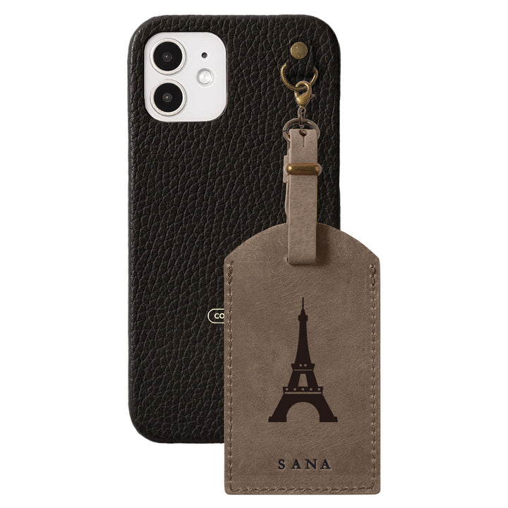 Genuine Leather 32 Colors Italian Shrink Leather Mostro Message Tag Charm Back Case