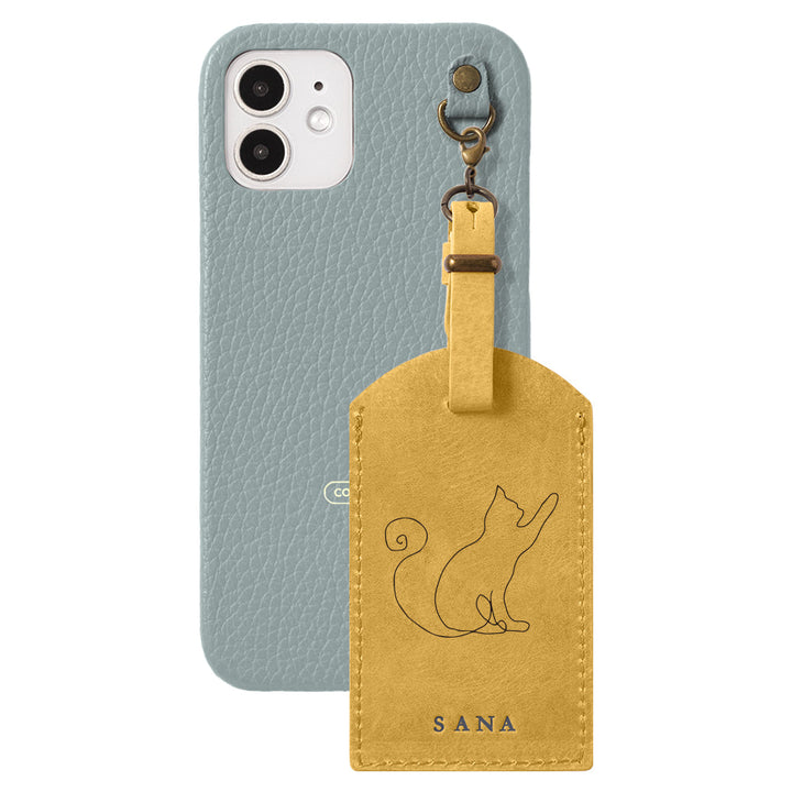 Genuine Leather 32 Colors Italian Shrink Leather Mostro Message Tag Charm Back Case Galaxy Series