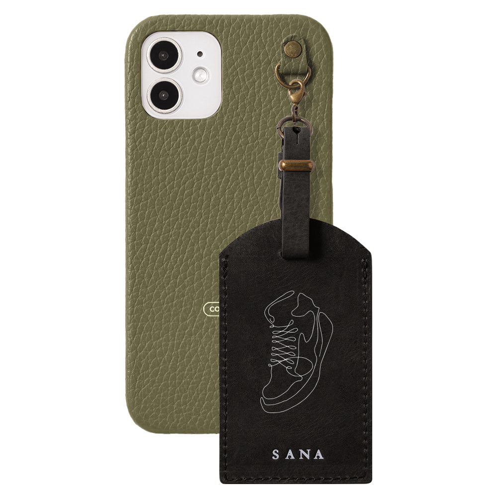 Genuine Leather 32 Colors Italian Shrink Leather Mostro Message Tag Charm Back Case Xperia Series