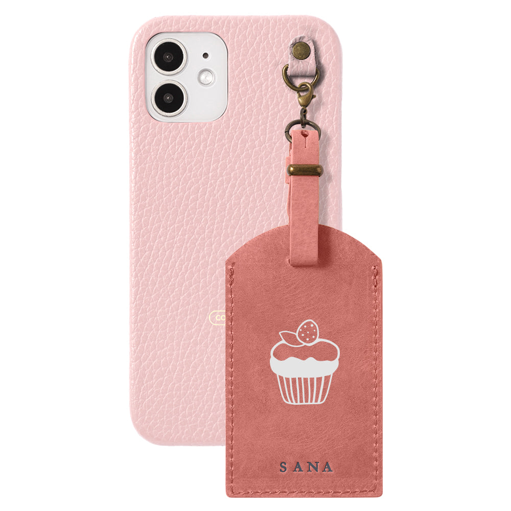 Genuine Leather 32 Colors Italian Shrink Leather Mostro Message Tag Charm Back Case