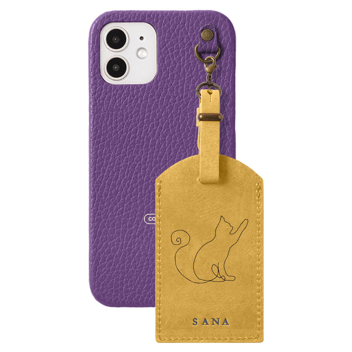 Genuine Leather 32 Colors Italian Shrink Leather Mostro Message Tag Charm Back Case Xperia Series