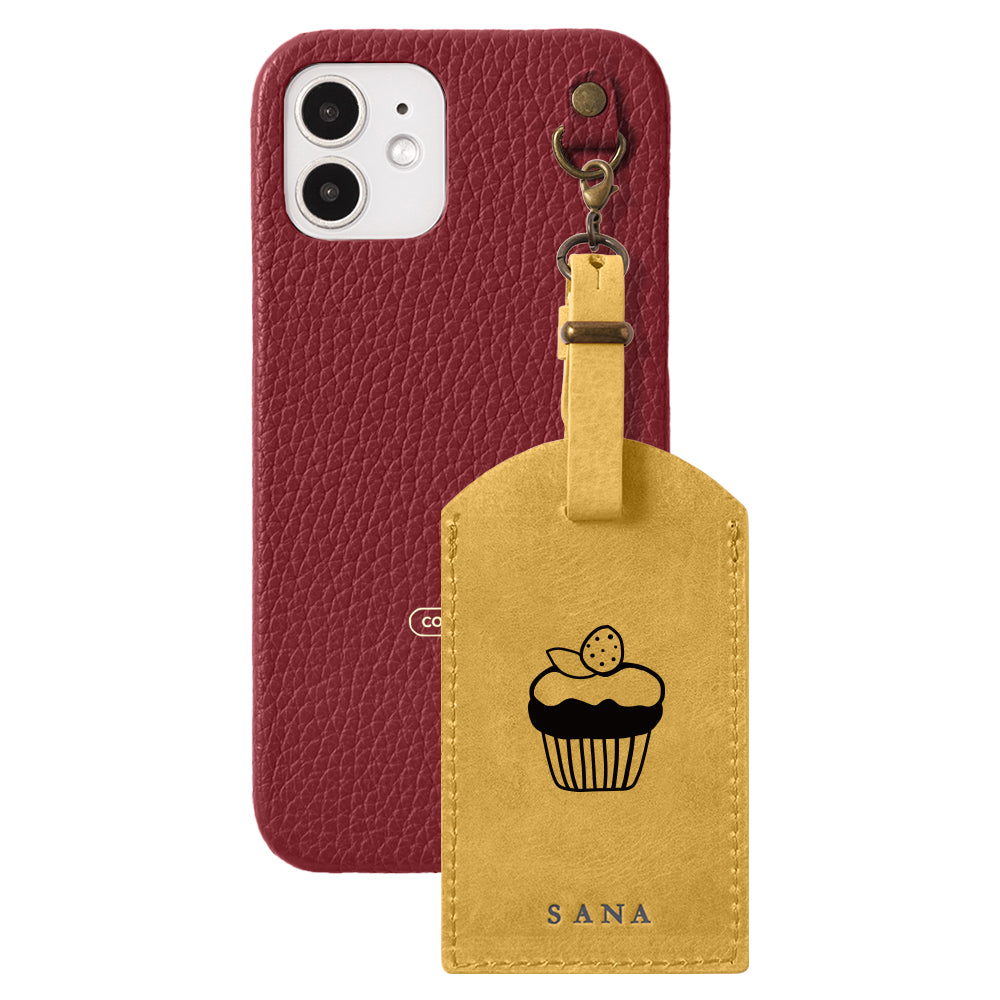 Genuine Leather 32 Colors Italian Shrink Leather Mostro Message Tag Charm Back Case Xperia Series