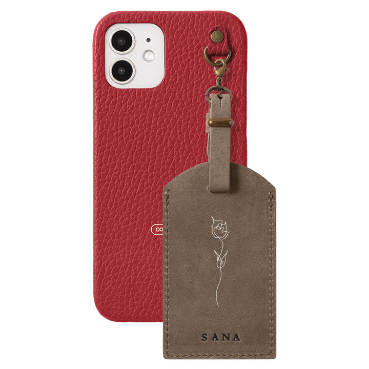 Genuine Leather 32 Colors Italian Shrink Leather Mostro Message Tag Charm Back Case Xperia Series