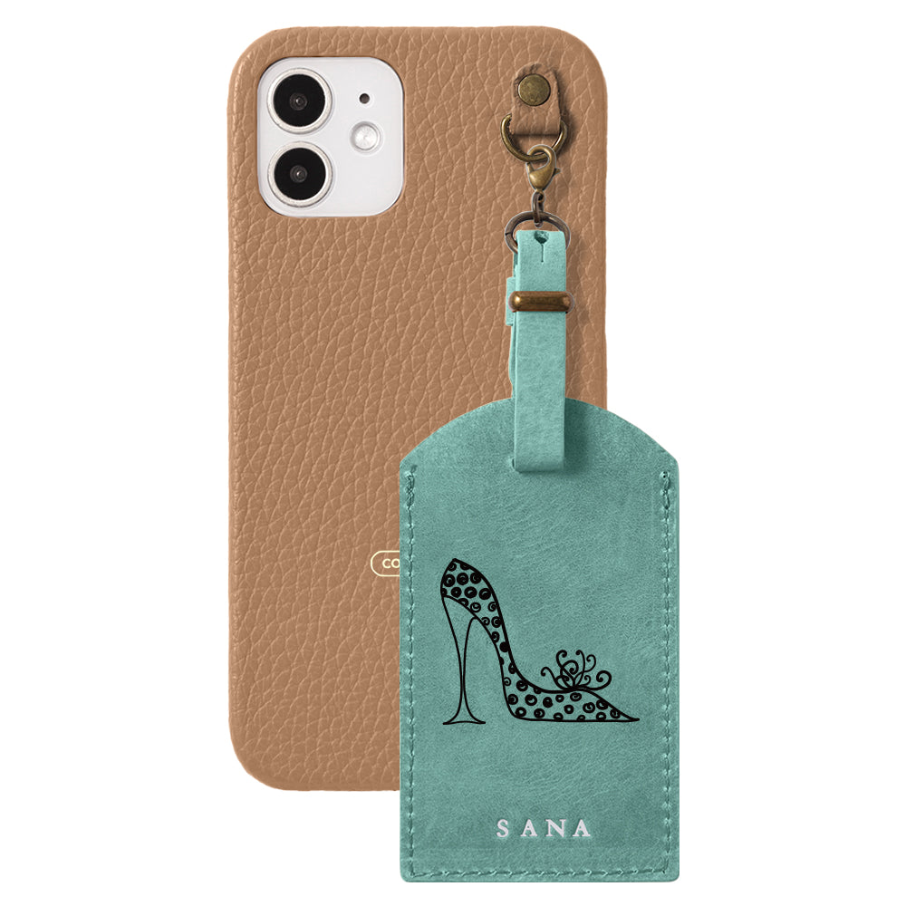 Genuine Leather 32 Colors Italian Shrink Leather Mostro Message Tag Charm Back Case Xperia Series