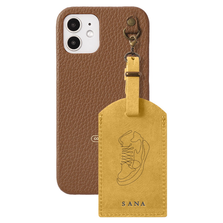 Genuine Leather 32 Colors Italian Shrink Leather Mostro Message Tag Charm Back Case Xperia Series