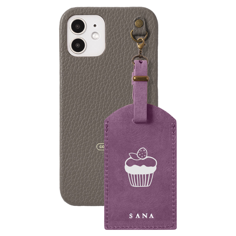 Genuine Leather 32 Colors Italian Shrink Leather Mostro Message Tag Charm Back Case Galaxy Series