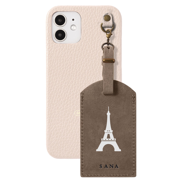 Genuine Leather 32 Colors Italian Shrink Leather Mostro Message Tag Charm Back Case