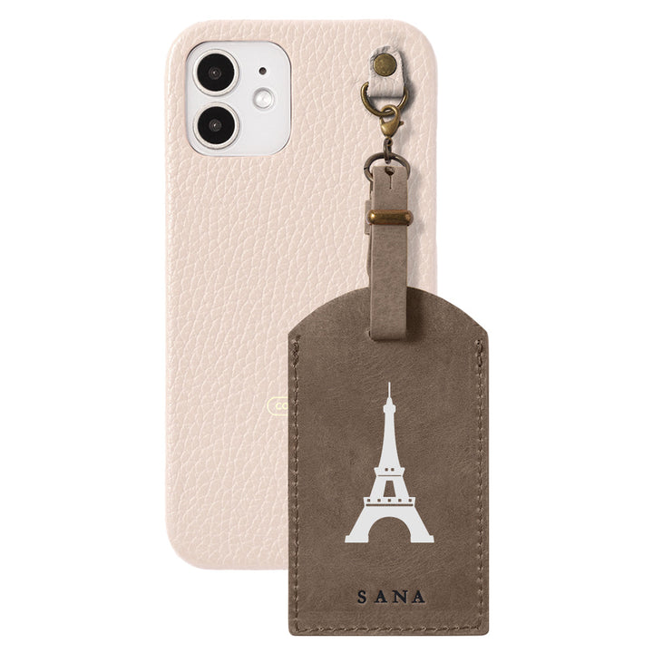 Genuine Leather 32 Colors Italian Shrink Leather Mostro Message Tag Charm Back Case AQUOS Series